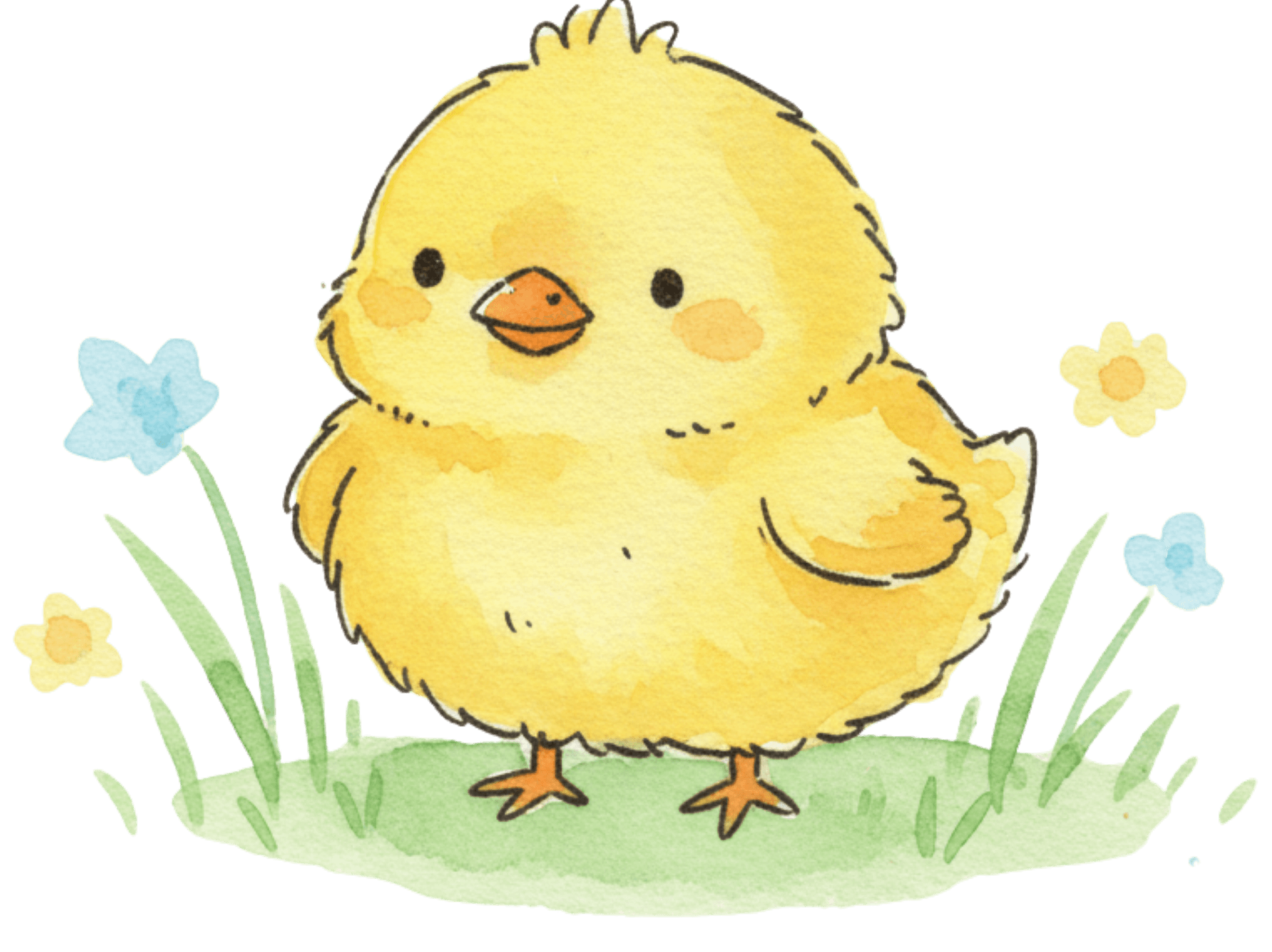 Cute hand drawn chick